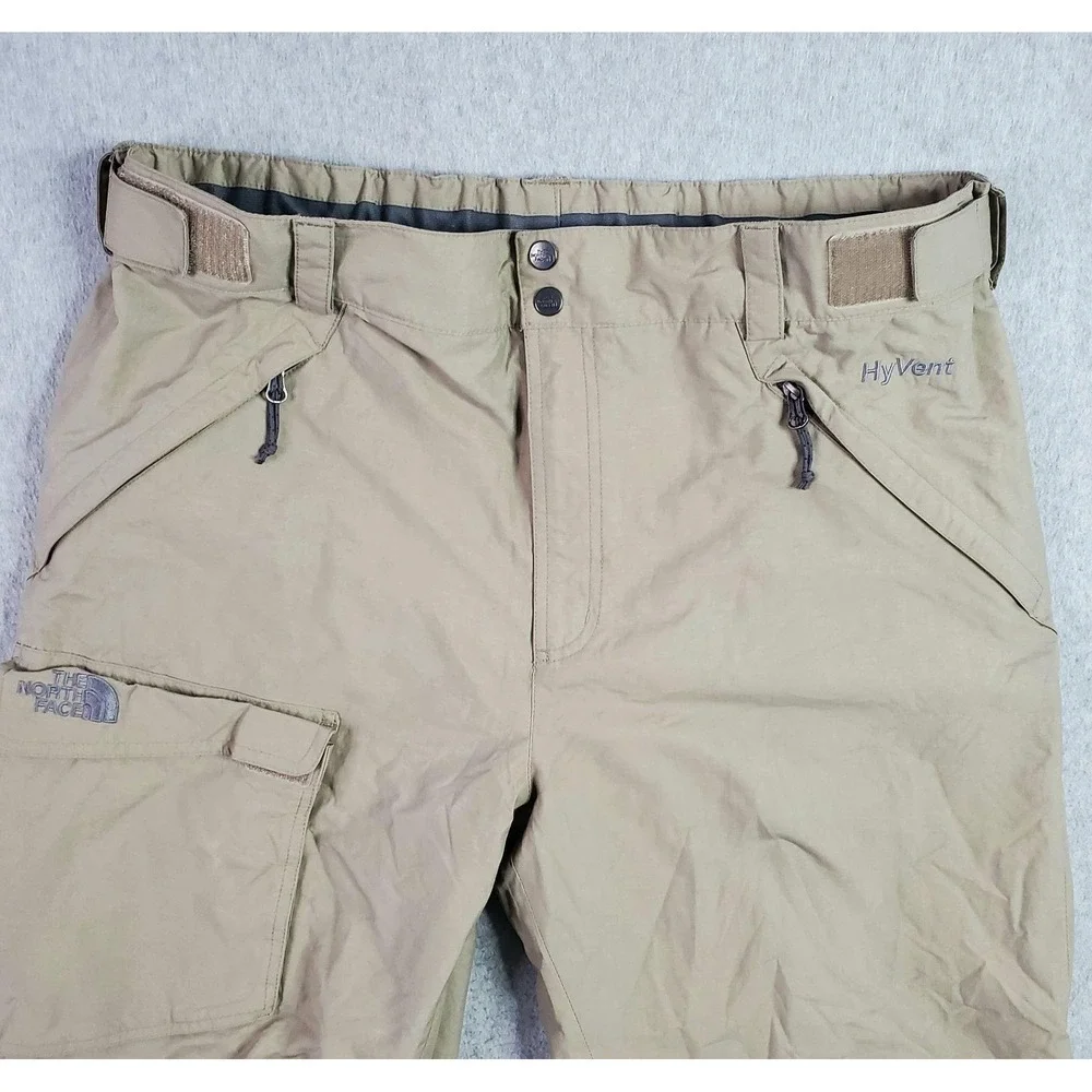 The North Face Snow Pants Mens 38,x32 Beige HyVent Waterproof Zip Vents Ski
